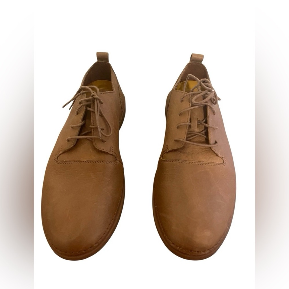 Clarks Tan Leather Oxfords Casual Shoes Men’s 12 Hale Lace Active Air